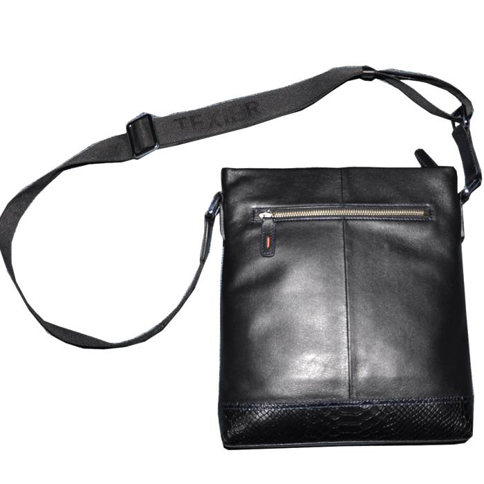 Genuine leather men with shoulder strap