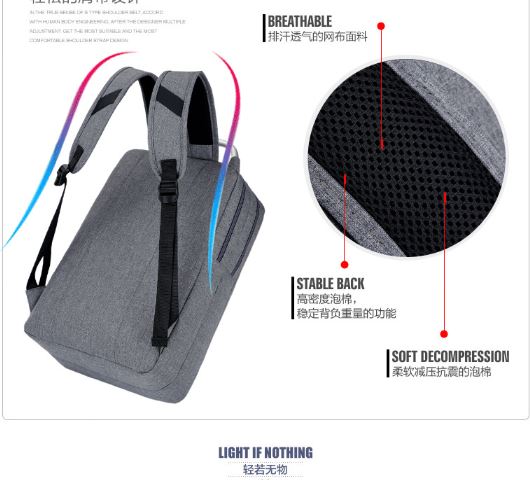 Backpack with foam padded shoulder straps