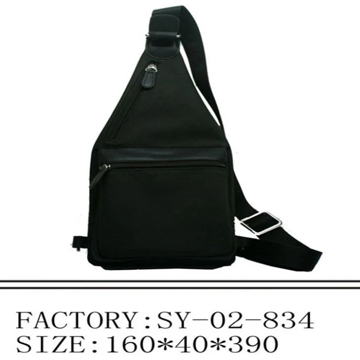 Sling Bag for Men Canvas Leather