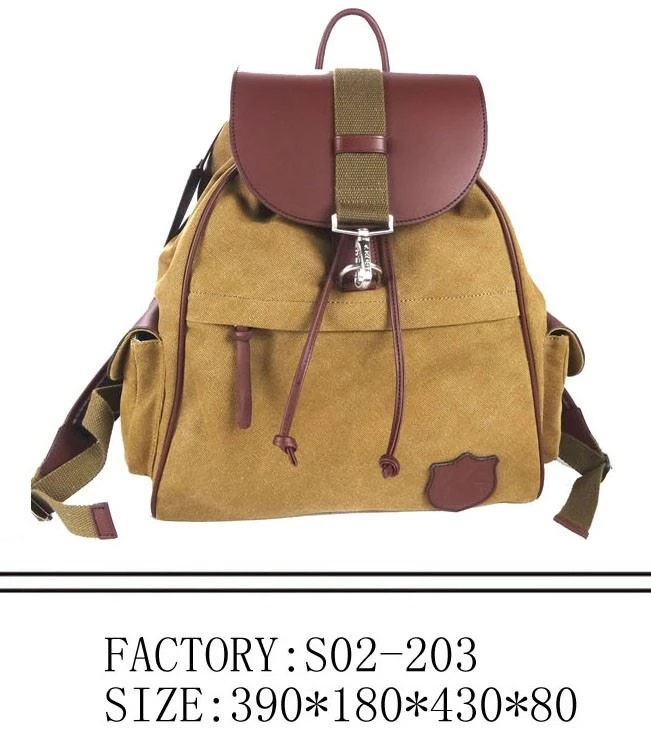 Canvas Leather Rucksack